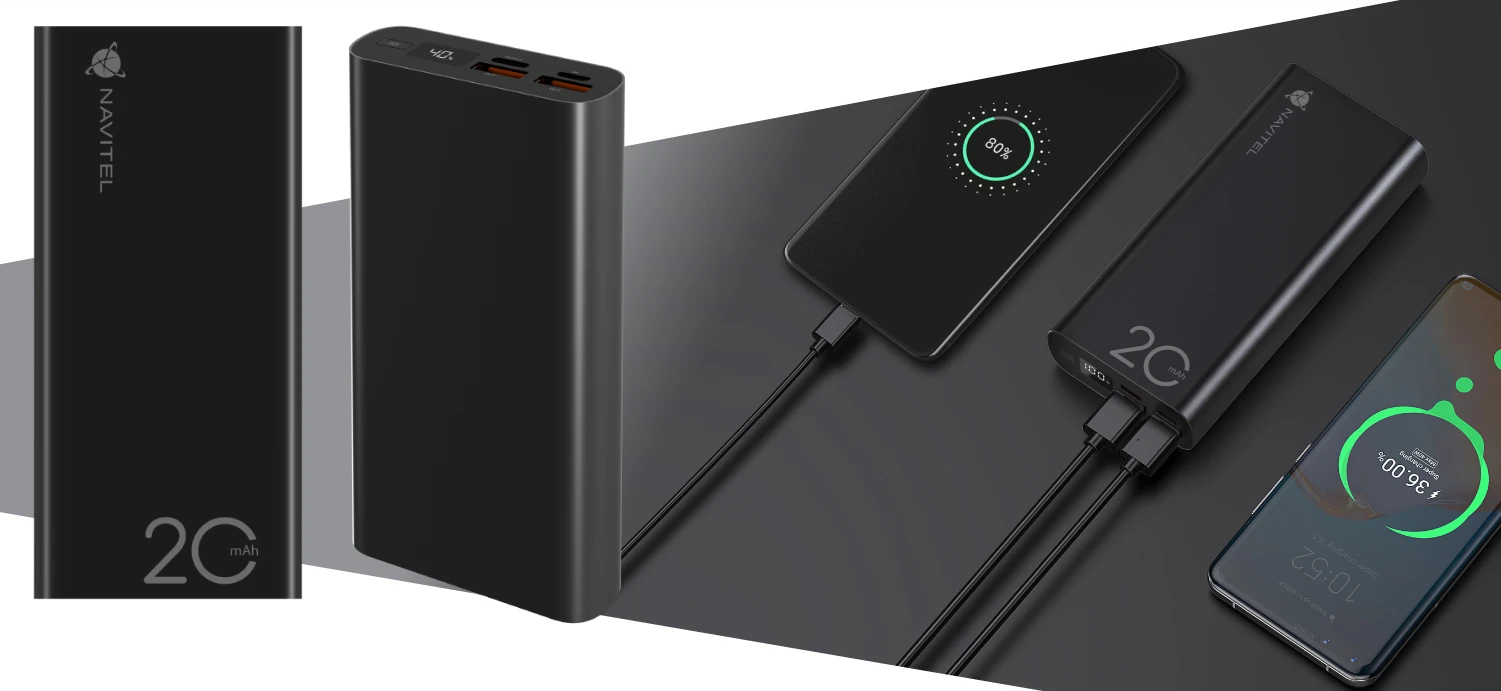 Navitel PWR20 AL Juodas Portable Charger | Navitel