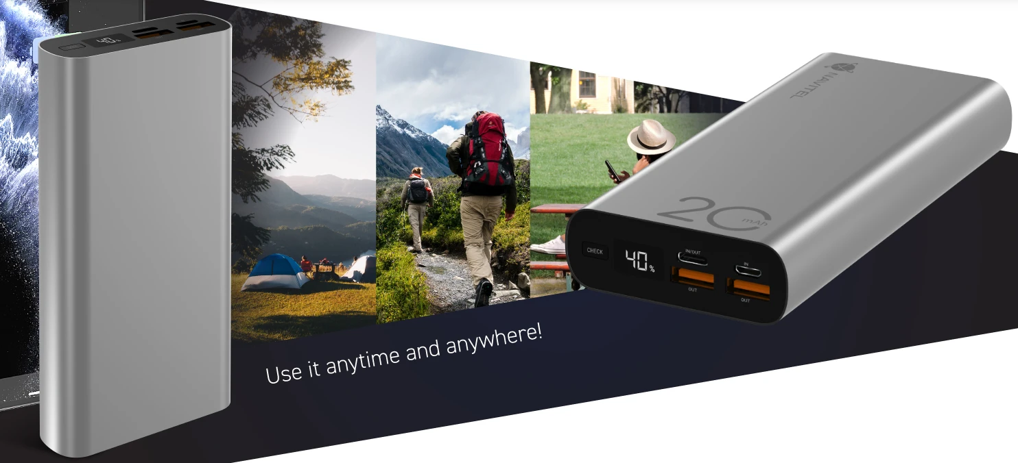 Navitel | Portable Charger | PWR20 AL Sidabrinis | Lithium-ion