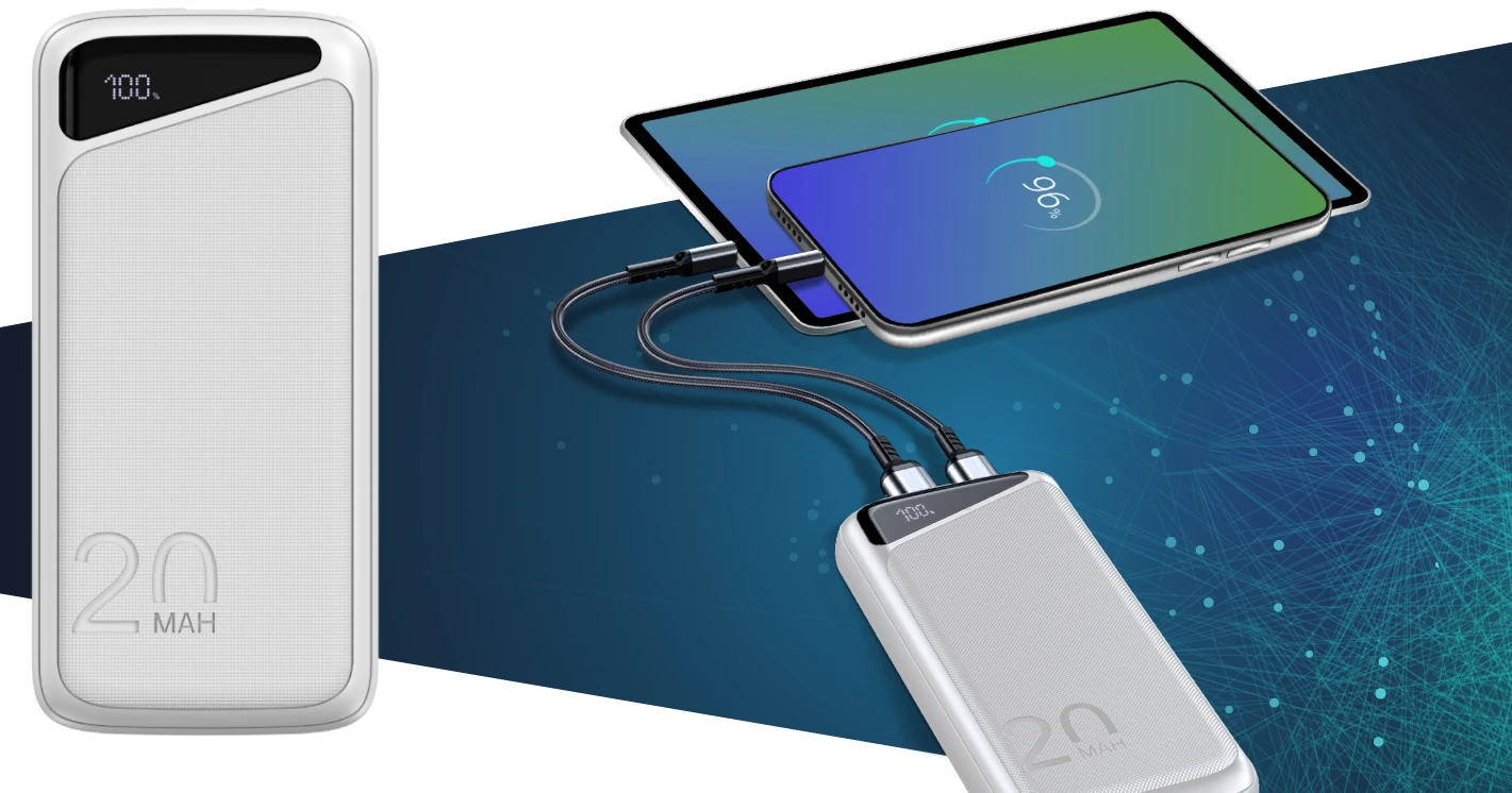 Baltas 20000 mAh powerbankas Navitel PWR20 MX