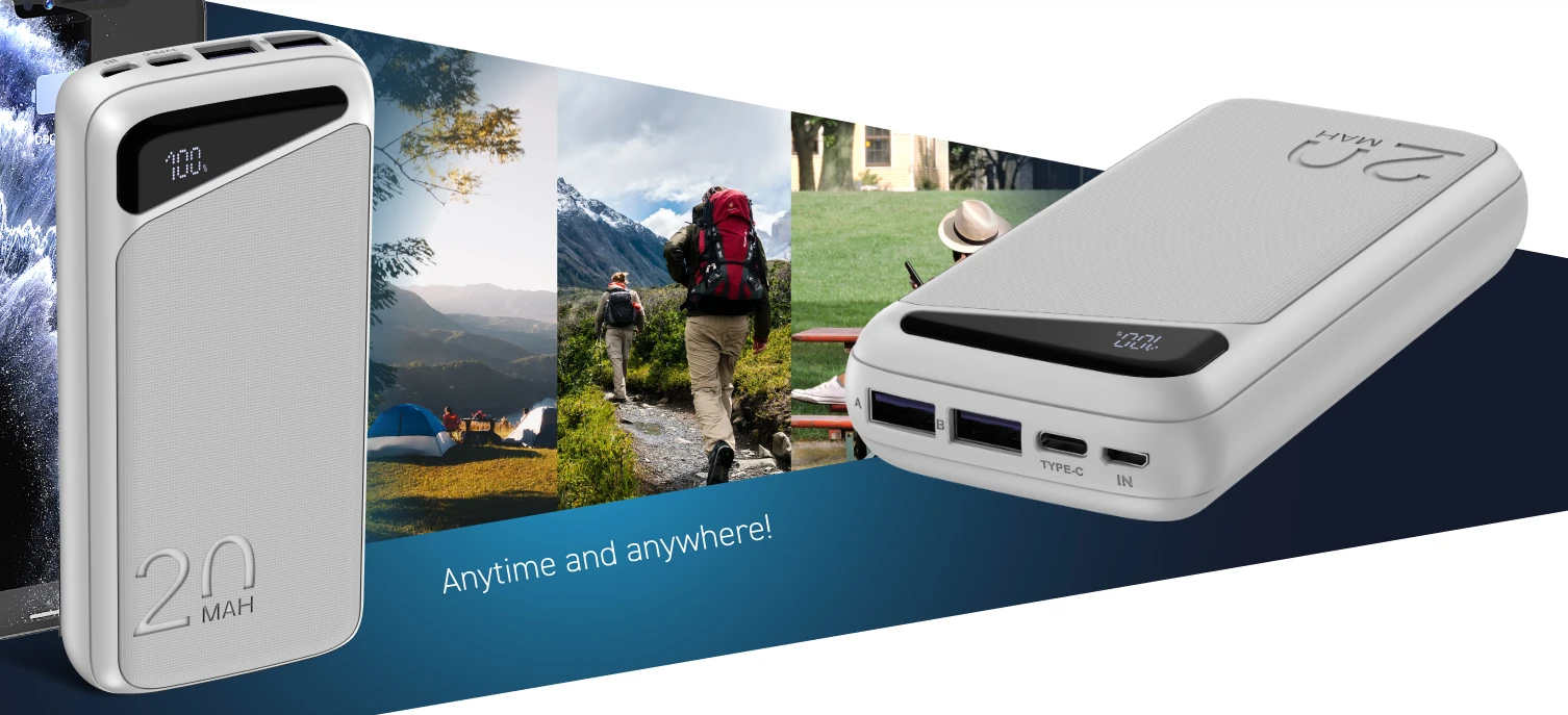 Baltas 20000 mAh powerbankas Navitel PWR20 MX