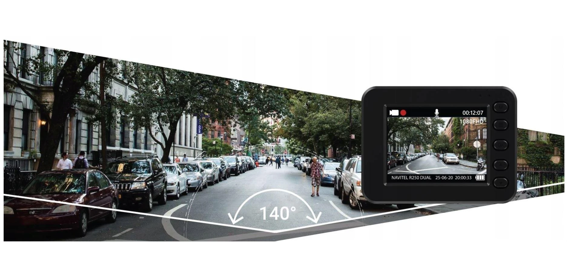 Navitel | R250 DUAL | Full HD | Dash Cam su papildoma galinio vaizdo kamera