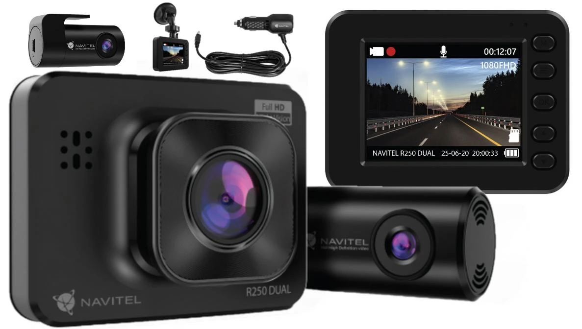 Navitel | R250 DUAL | Full HD | Dash Cam su papildoma galinio vaizdo kamera