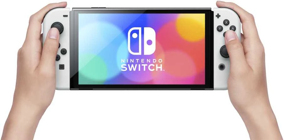 Nintendo Switch OLED konsolė (su baltais Joy-Con)