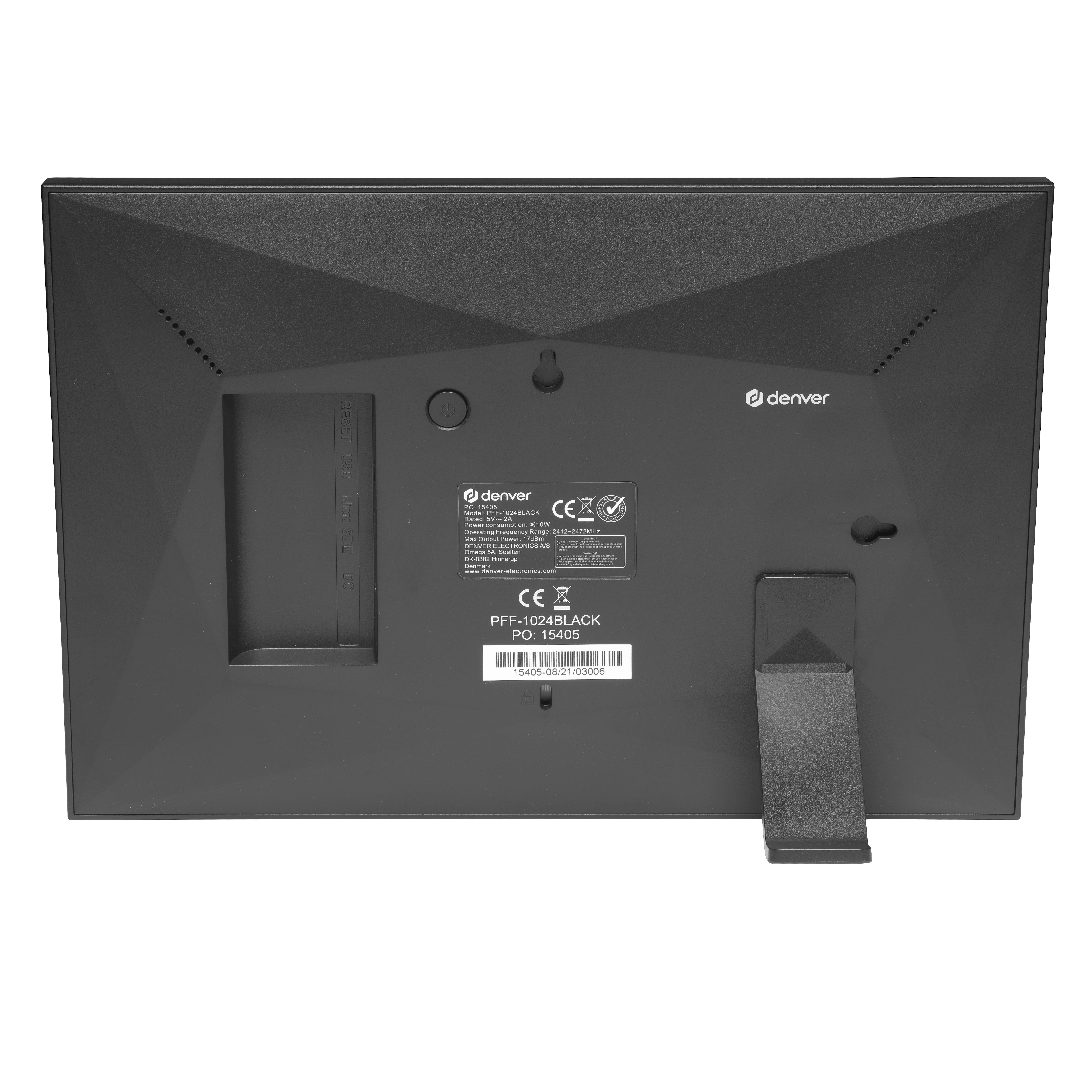 DNV Denver PFF-1024BMK2 skaitmeninis nuotraukų rėmelis Juoda 25,6 cm (10.1″) Lietimui jautrus ekranas „Wi-Fi“