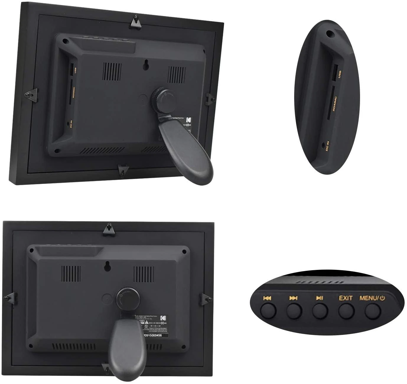 Nuotraukų rėmelis Kodak LED HD 7" RDPF-700W medinis juoda