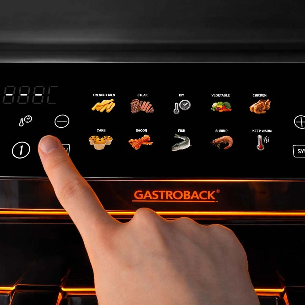 „Gastroback 42586“ daugiafunkcis oro gruzdintuvės prietaisas su dvigubu kaitinimu, 9 l