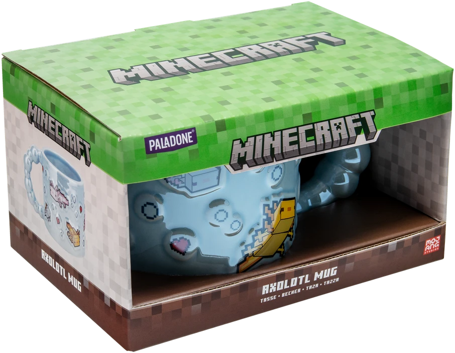 Paladone Minecraft - Axolotl Bubble Shaped Mug puodelis | 400 ml