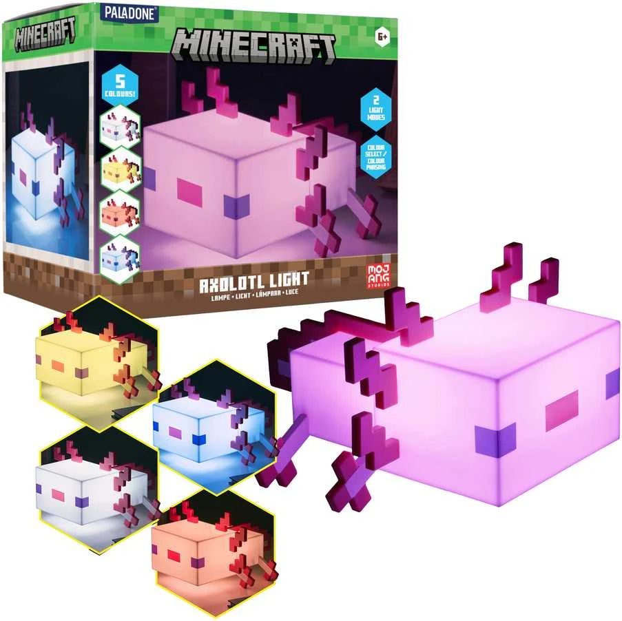 Paladone Minecraft Axolotl lempa