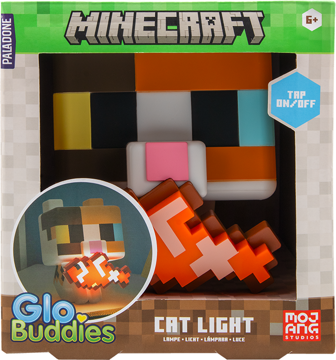 Paladone Minecraft Cat GloBuddies lempa | 14.3 cm