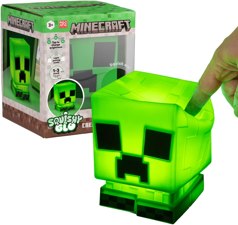 Paladone Minecraft Creeper SquishyGlo Silicone Įkraunama Lempa