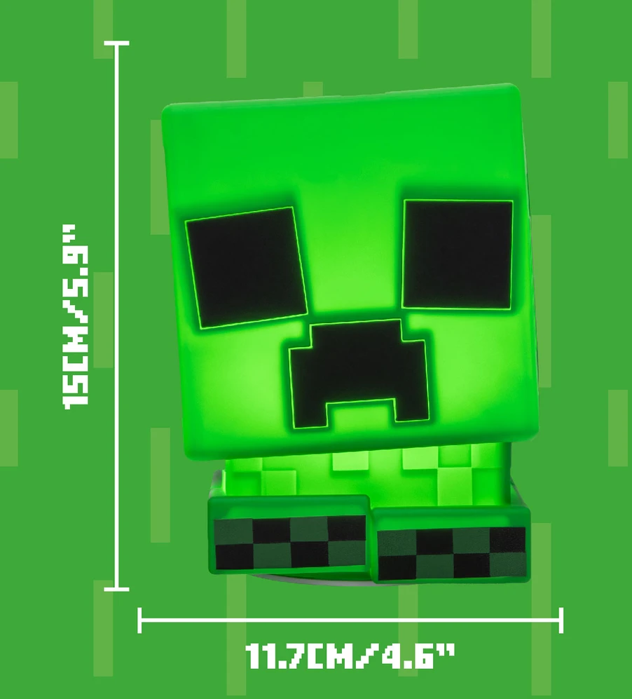 Paladone Minecraft Creeper SquishyGlo Silicone Įkraunama Lempa