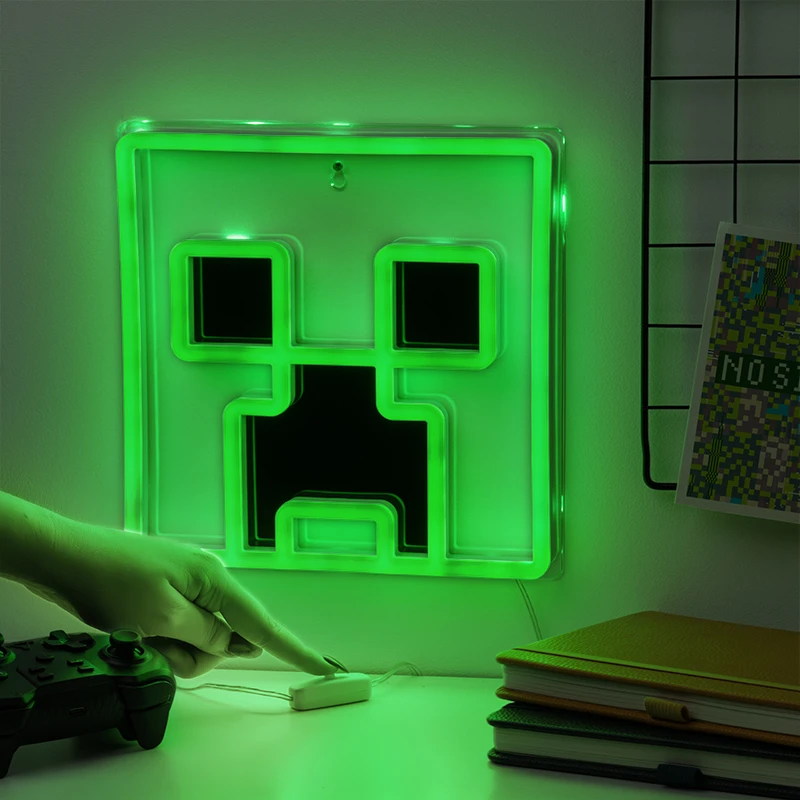 Paladone Creeper sieninis montuojamas LED neoninis šviestuvas