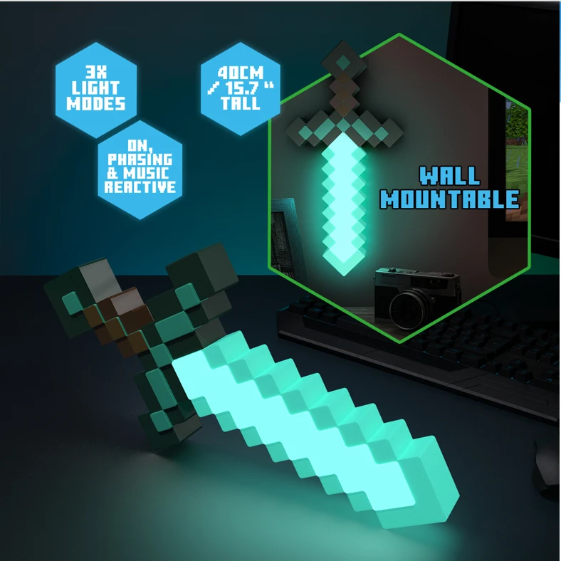 PALADONE Minecraft deimantinio kardo lempa