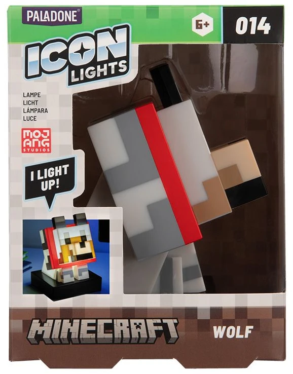 Paladone Minecraft Wolf Icon Lempa