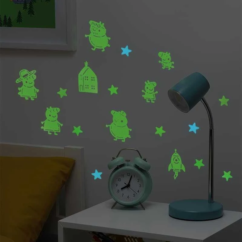 Plakatas Paladone - Peppa Pig šviečiančios tamsoje sienos lipdukas su žvaigždėmis