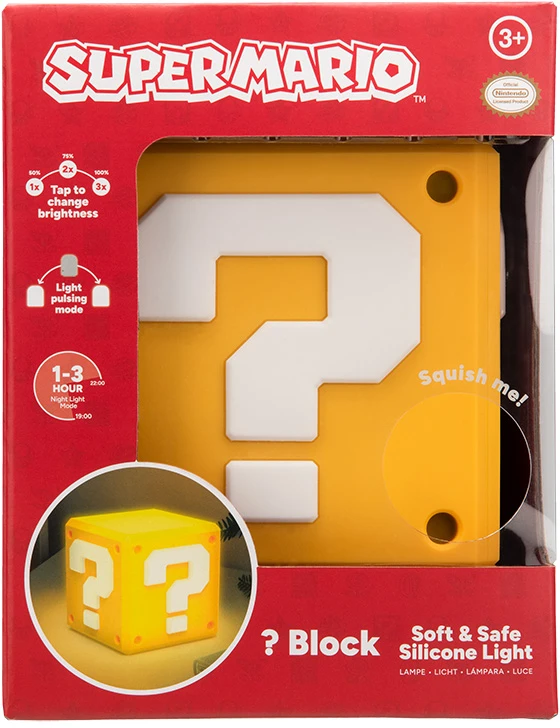 Paladone Super Mario - klausimų blokas „SquishyGlo Light“