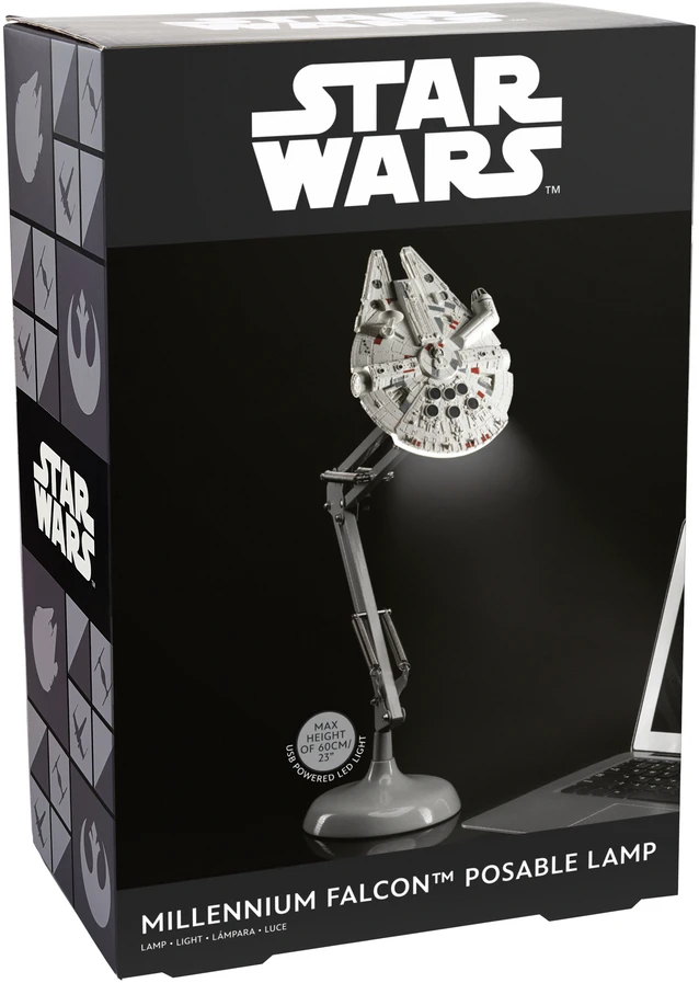 Paladone Žvaigždžių karai – lankstomas stalo šviestuvas „Millennium Falcon“ (PP5056SWV2)