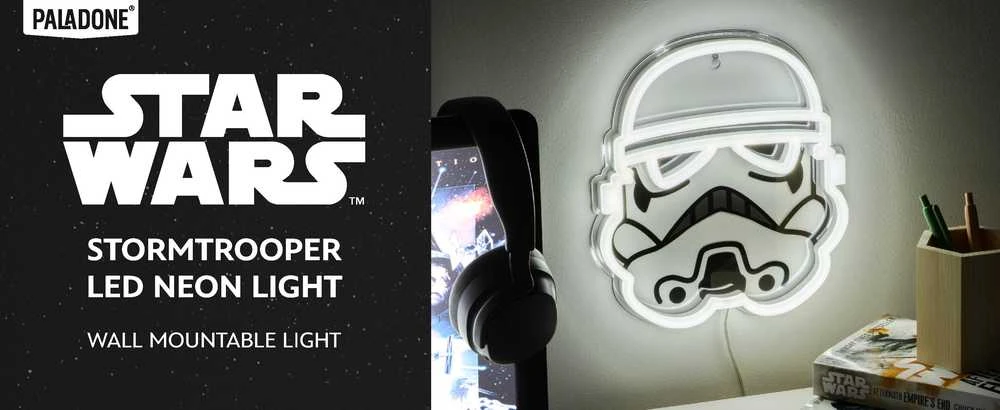 Paladone „Stormtrooper“ prie sienos tvirtinamas LED neoninis šviestuvas