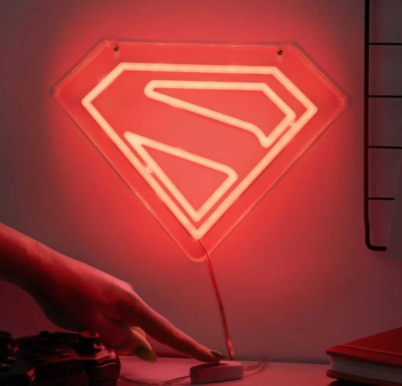 Paladone Supermeno prie sienos tvirtinama LED neoninė lemputė