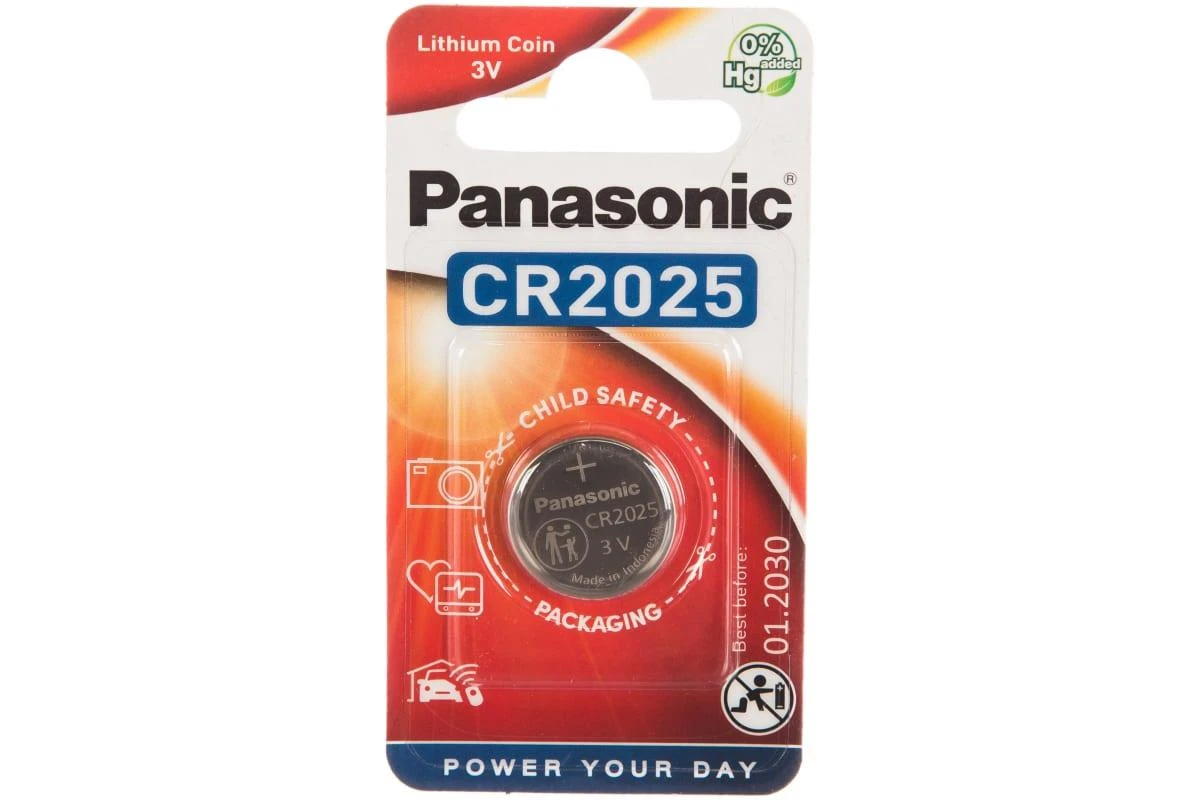 Panasonic CR2025 3V baterija pakuotėje
