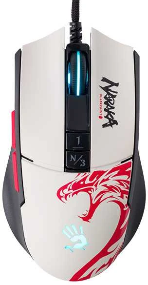 Pelė Myszka žaidimams A4Tech Bloody L65 MAX RGB su laidu 12000 dpi optinė balta