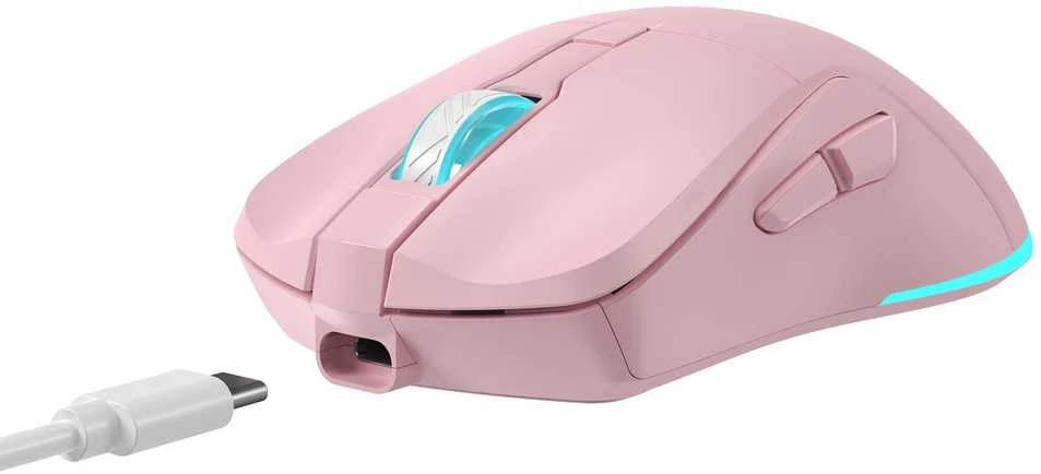 Baracuda belaidė žaidimų pelė TURTLE, 6D, 3200 dpi, rožinės spalvos (BGM-124)