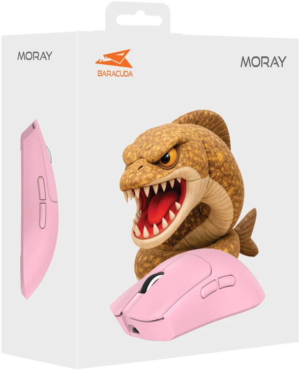 Pelė Baracuda BGM-133 MORAY Rožinė