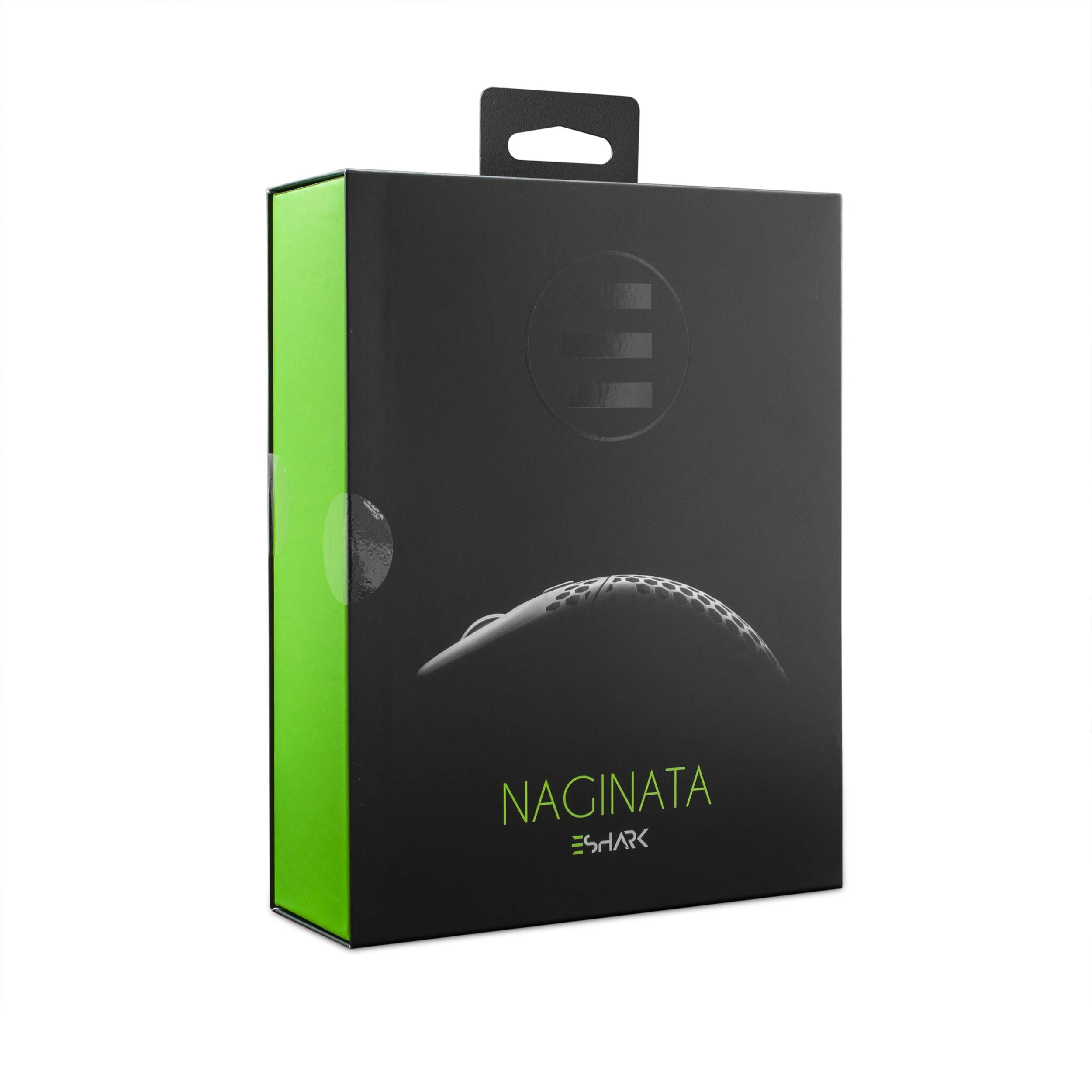 Itin lengva Žaidimų pelė eShark Naginata White, 60g, Pixart PMW3389 jutiklis, su RGB pašvietimu