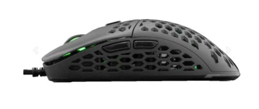 Itin lengva Žaidimų pelė eShark Naginata Black, 60g, Pixart PMW3389 jutiklis, su RGB pašvietimu
