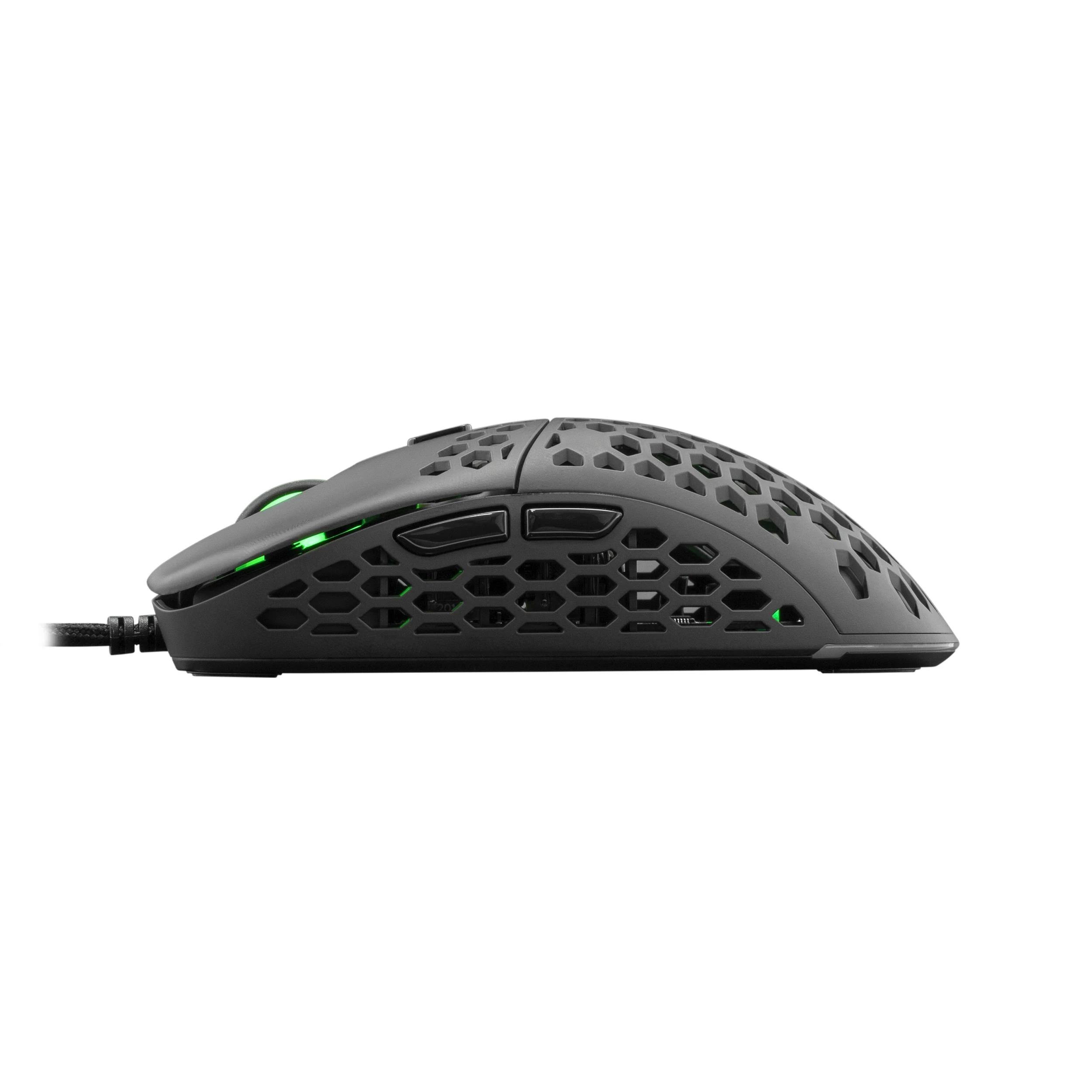 Itin lengva Žaidimų pelė eShark Naginata Black, 60g, Pixart PMW3389 jutiklis, su RGB pašvietimu
