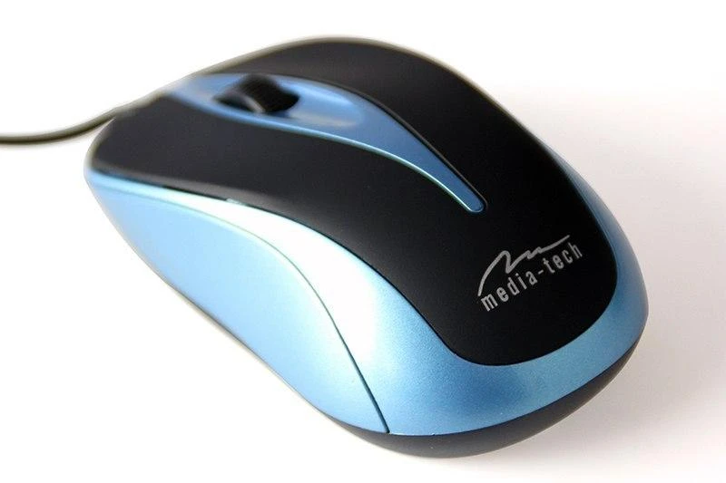 Itin ergonomiška optinė pelė Media-Tech PLANO MT1091B, USB jungtis, 800DPI, mėlyna