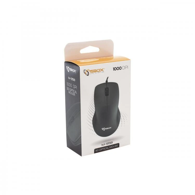 Sbox Technology SBOX Optinė pelė 1000dpi, 3D,Juodas (M-958B)