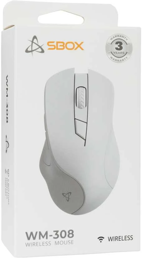Pelė Sbox WM-308 Baltas