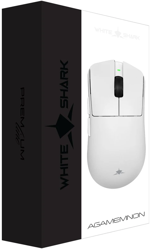 Pelė White Shark Baltas Shark AGAMEMNON WGM-9012, Baltas