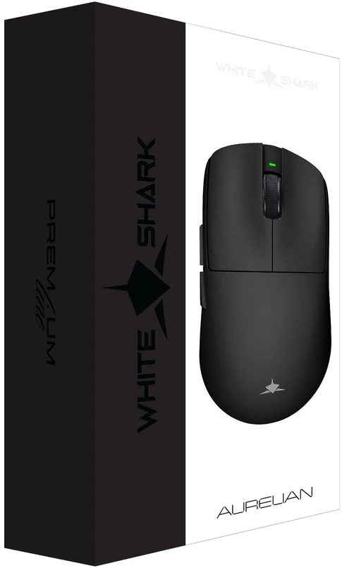Pelė White Shark Baltas Shark AURELIAN WGM-9011, Juodas