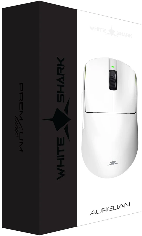 Pelė White Shark Baltas Shark AURELIAN WGM-9011,Baltas
