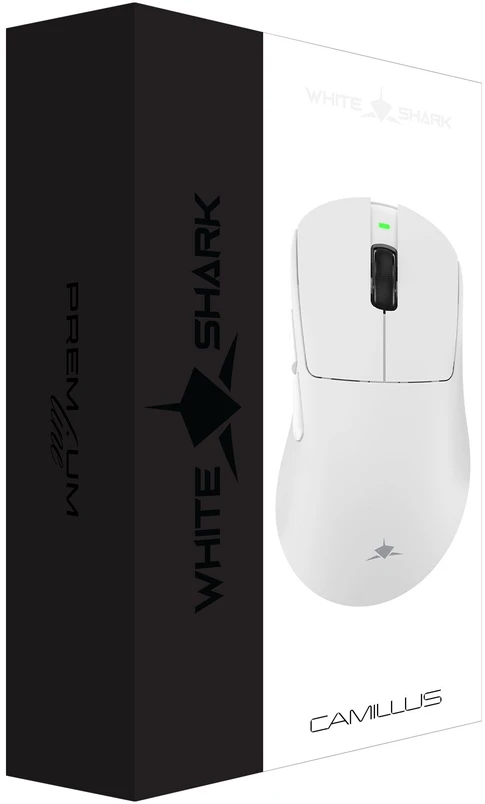 Pelė White Shark Baltas Shark CAMILLUS WGM-9013, Baltas