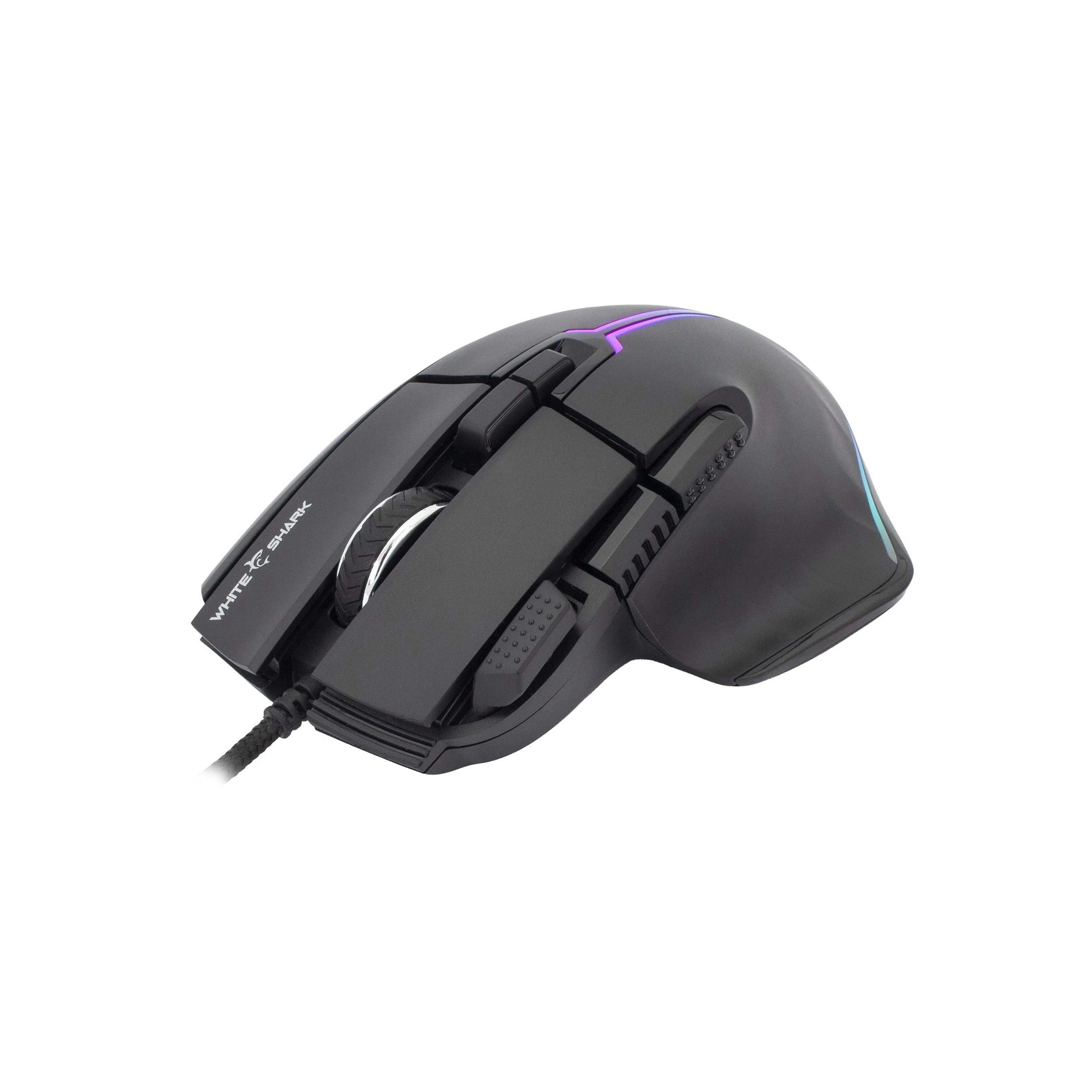 Pelė White Shark Myszka žaidimams Baltas Shark GM-9006 su laidu 12000 dpi optinė juoda