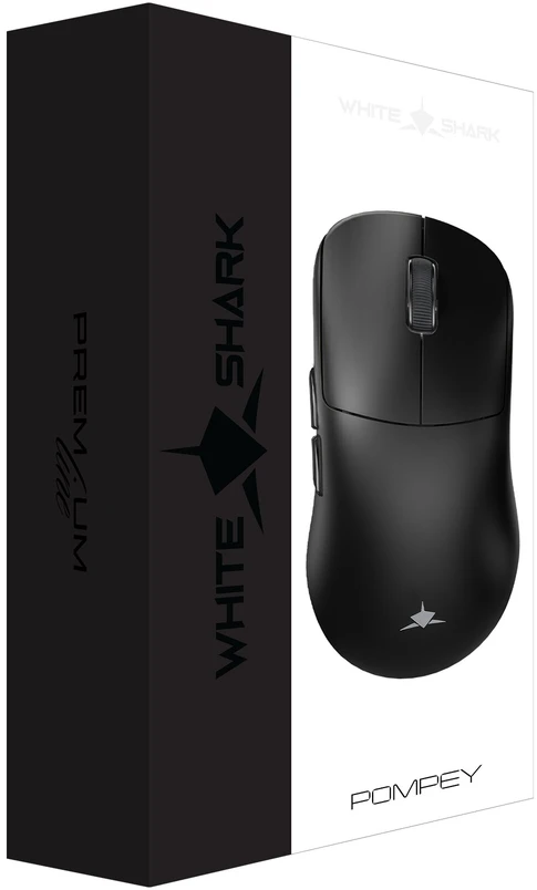 Pelė White Shark Baltas Shark POMPEY WGM-9014, Juodas