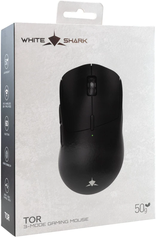 Pelė White Shark Baltas Shark TOR WGM-5024, Juodas
