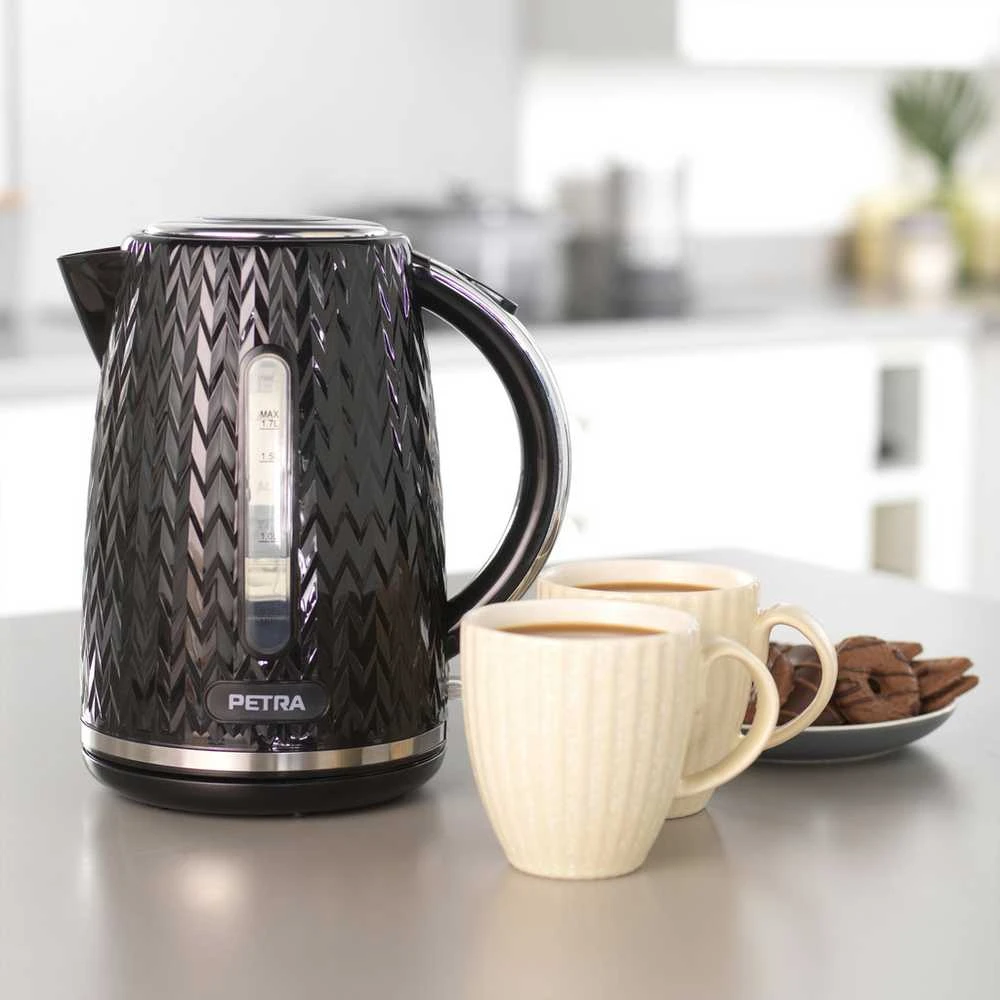 Petra Emerio Virdulys juoda elektrinis 2200 W CHEVRON, 1,7 l