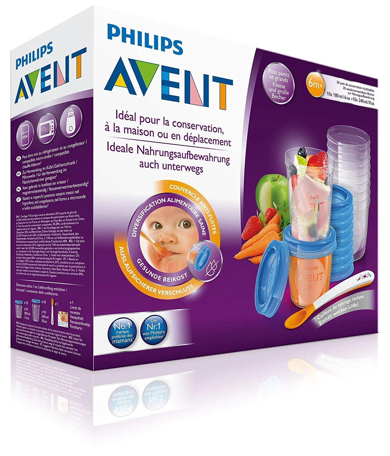 Philips Baby Food Storage Cups Avent SCF721/20