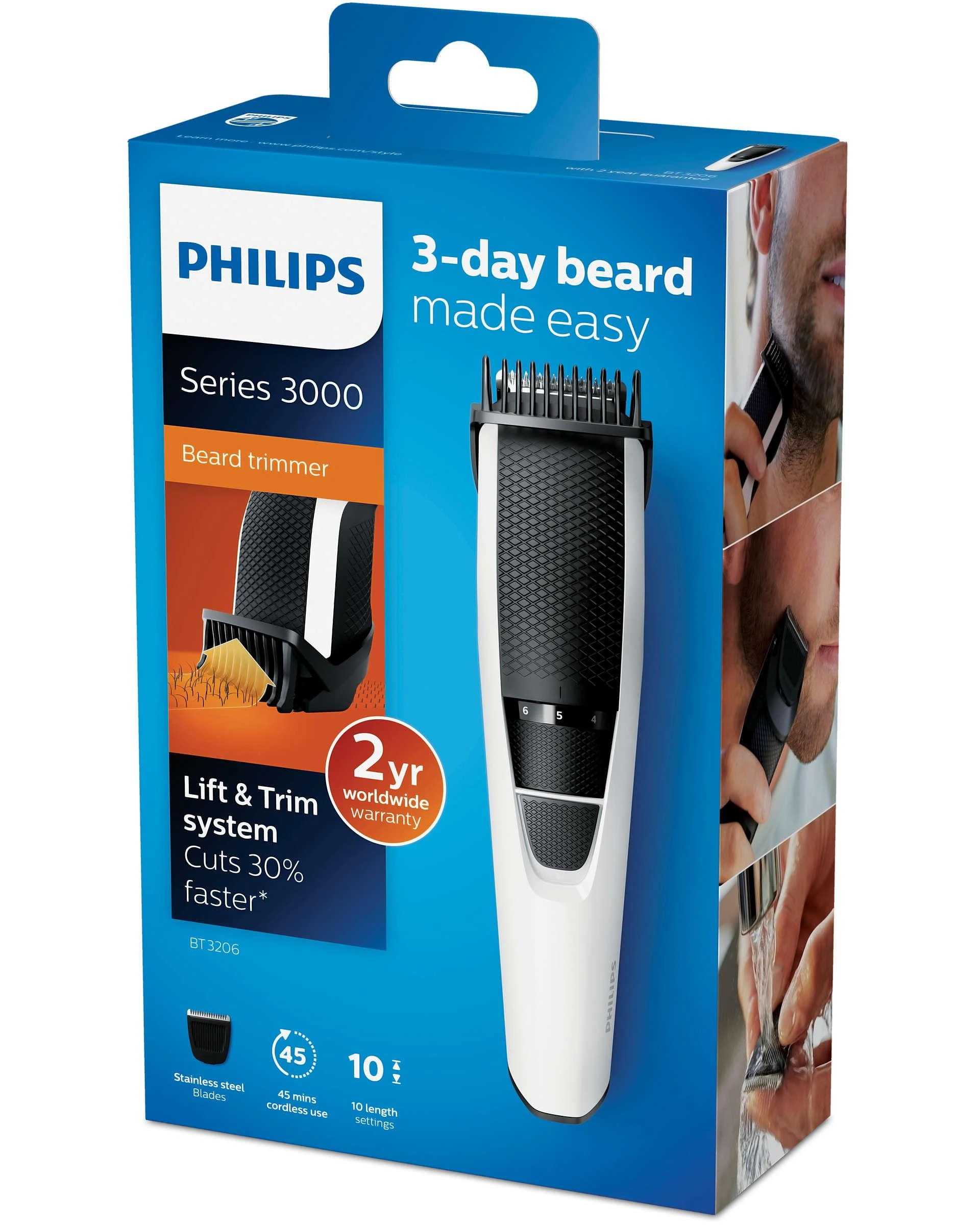 Barzdaskutė Philips BT3206/14 barzdos kirptuvas