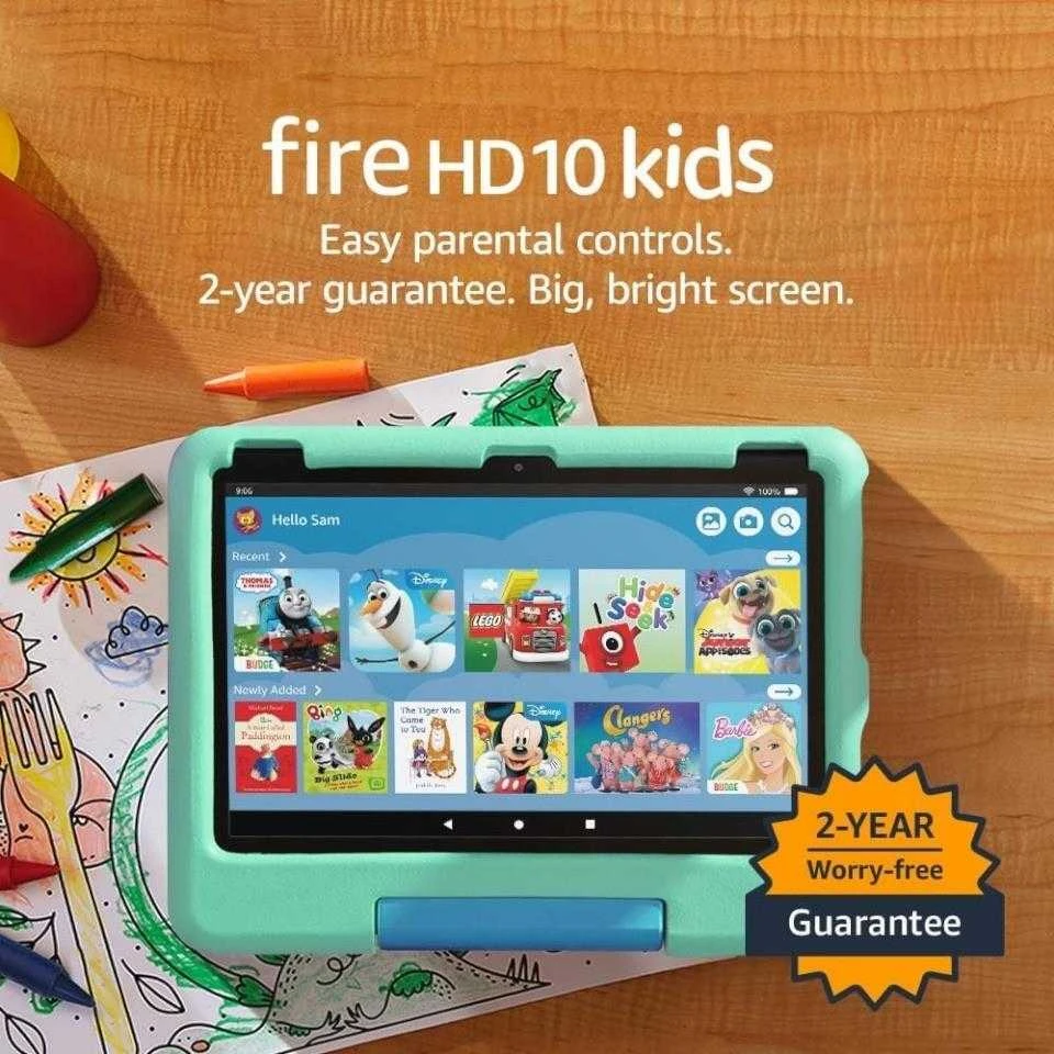 Planšetė Amazon Fire HD10 32GB Kids 13th Gen, žalia