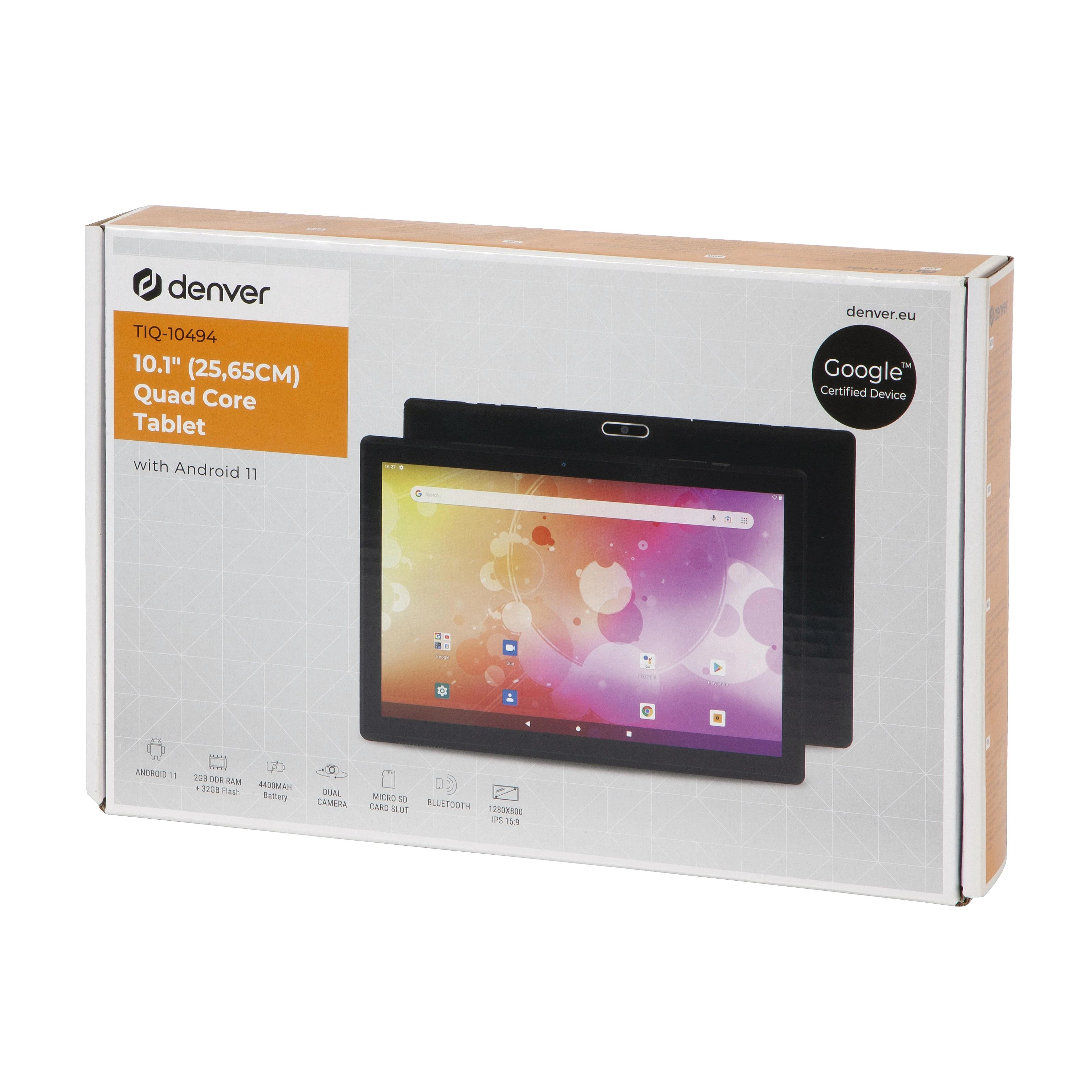 Planšetė Denver TIQ-10494 10.1/32GB/2GB/WI-FI/Android11/juoda
