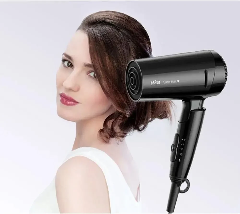 Plaukų Džiovintuvas - Braun Satin Hair 3 Style&Go 1600 W Juodas