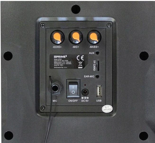 Bluetooth garsiakalbis PRIME3 XPLODE APS21 (Juodas-oranžinis)
