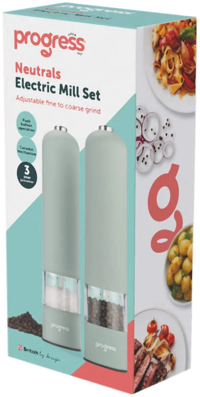 „Progress BW14690G Neutrals“ elektrinių malūnėlių rinkinys, Pilkas