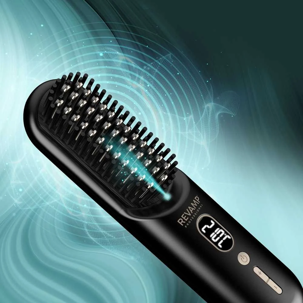 Revamp BR-1950-EU2 „Straight & Go“ belaidis karštas šepetys