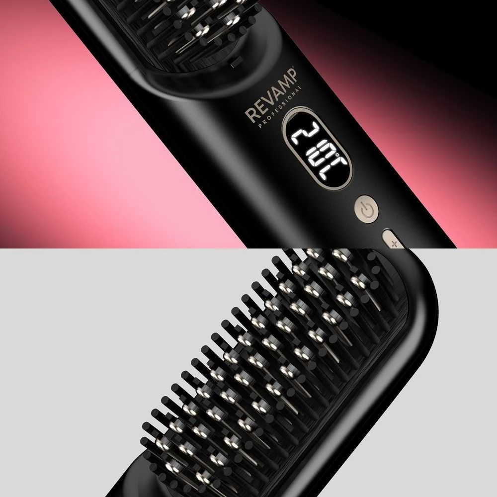 Revamp BR-1950-EU2 „Straight & Go“ belaidis karštas šepetys